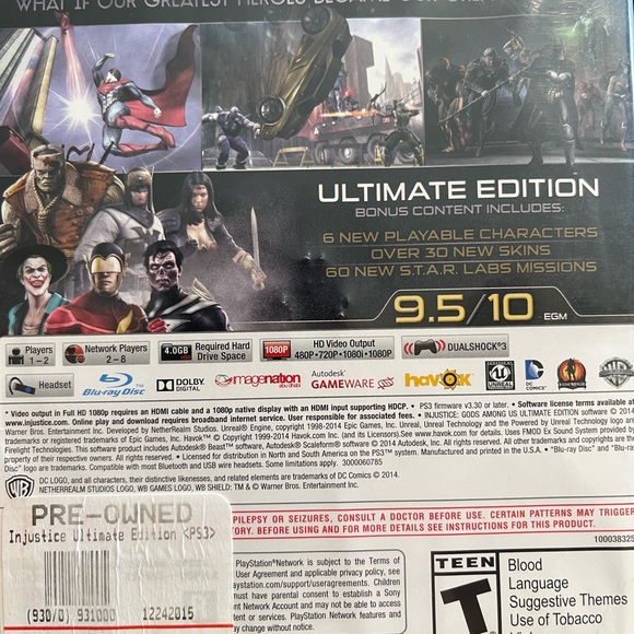 PS3 Injustice Gods Among Us Video Game - Picture 2 of 4